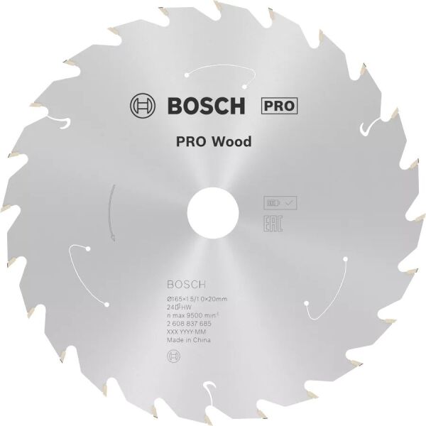 BOSCH PRO Wood 160x20x1,5 mm 24 Diş Ahşap Elmas Daire Testere Bıçağı