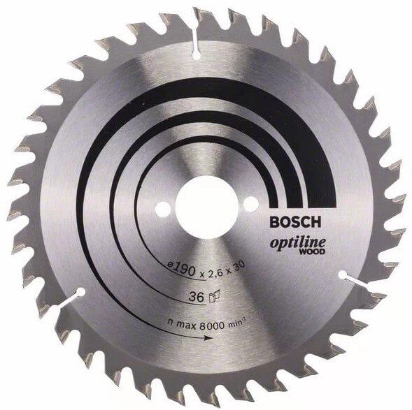 BOSCH Optiline Wood 190x30 mm 36 Diş Ahşap Daire Testere Bıçağı