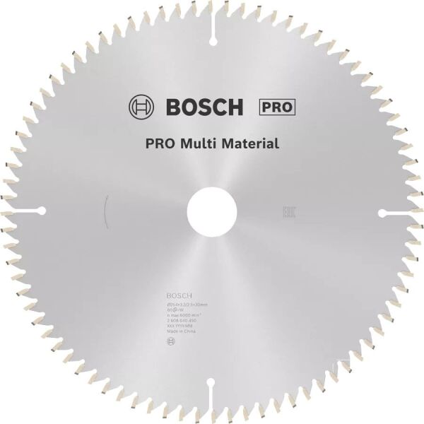 BOSCH PRO Multi Material 254x30x3,2 mm 80 Diş Elmas Daire Testere- Aluminyum Kesime Uygun