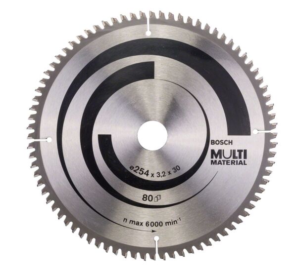 BOSCH PRO Multi Material 254x30x3,2 mm 80 Diş Elmas Daire Testere- Aluminyum Kesime Uygun