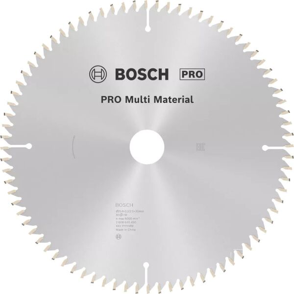 BOSCH PRO Multi Material 254x30x3,2 mm 80 Diş Elmas Daire Testere- Aluminyum Kesime Uygun