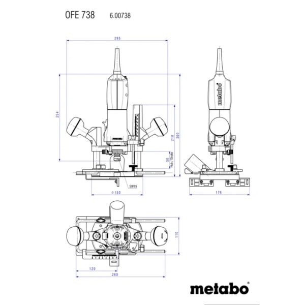 METABO OFE 738 El Frezesi 710 Watt