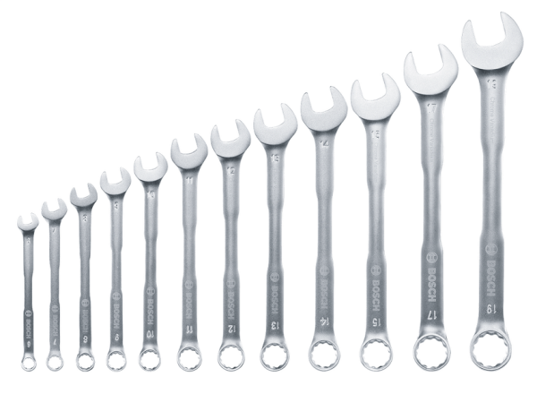 BOSCH 12 Parça Kombine Anahtar Takımı 6-19 mm (1600A02Z9D)