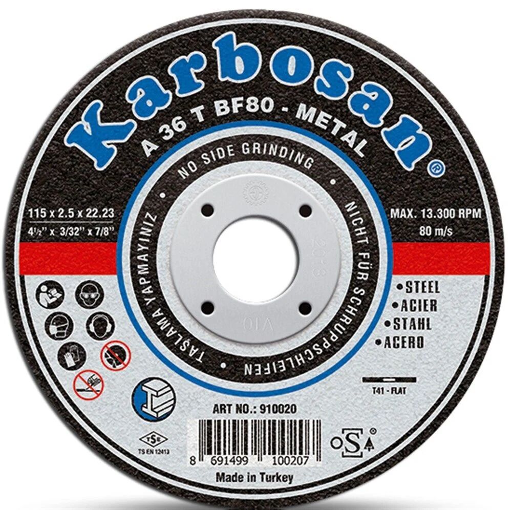 Metal Kesme Diskleri İnce Düz 115 x 1.0 x 22.23