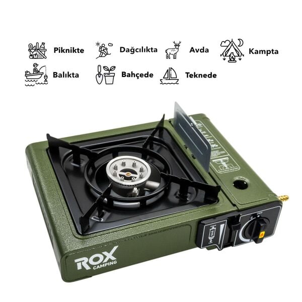 ROX Camping Portatif Kamp Ocağı Haki (153CAMP0188)