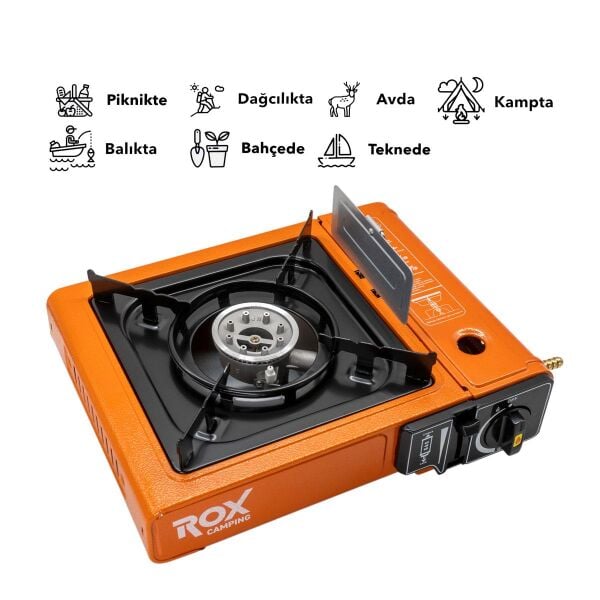 ROX Camping Portatif Kamp Ocağı Turuncu (153CAMP0189)