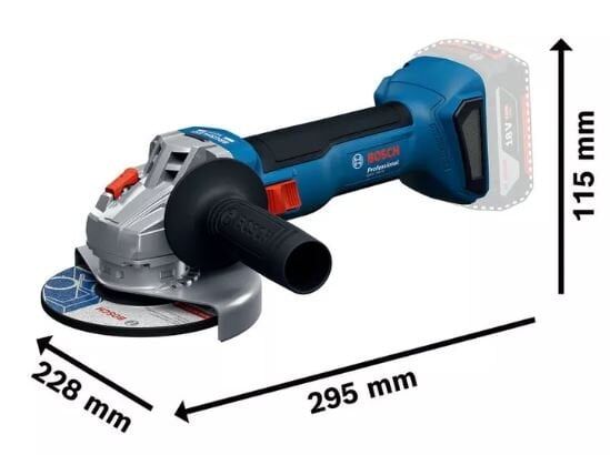 BOSCH GWS 18V-8 Tek Akülü Avuç Taşlama Makinası 18 Volt 4 Ah