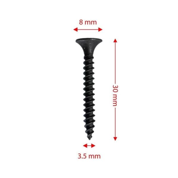Rox 0343 Plastiğe Dizili Ahşap Şerit Vidası 3.5x30 mm Sivri Uçlu (1000 Adet)