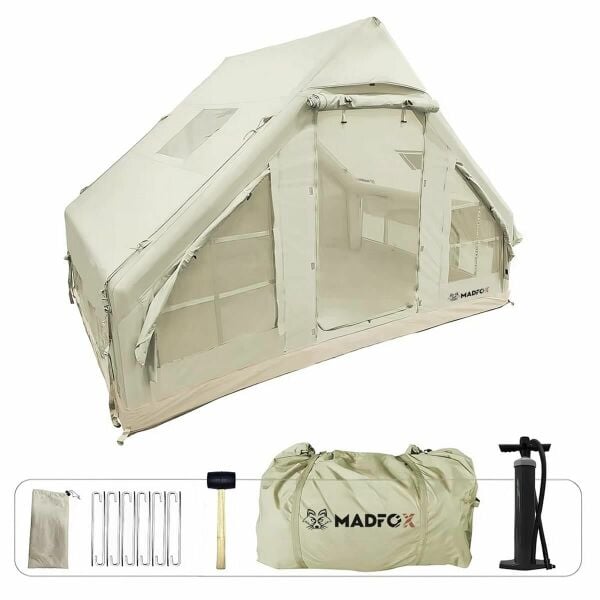 MADFOX Bigless Glamping Cotton Şişme Çadır (Baca Çıkışlı)