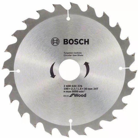 BOSCH Eco For Wood 190 mm 24 Diş Ahşap Daire Testere Bıçağı