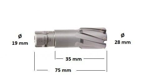 KARNASCH 28 x 35 mm TCT Elmas Uçlu Manyetik Matkap Ucu