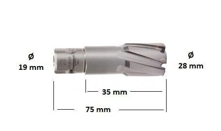 KARNASCH 28 x 35 mm TCT Elmas Uçlu Manyetik Matkap Ucu