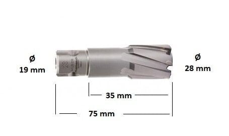 KARNASCH 28 x 35 mm TCT Elmas Uçlu Manyetik Matkap Ucu