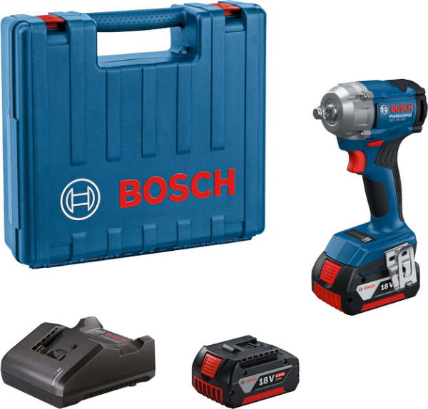 BOSCH GDS 18 V-350 Şarjlı Somun Sıkma 18 Volt 4.0 Amper Çift Akülü