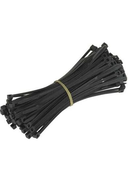 SGS Klips Kablo Bağı Cırt Kelepçe 2.5x100mm Siyah