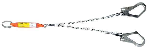 KARAM Ka 341 Çift Kollu K4 Kancalı Şok Emicili Karabinalı Lanyard