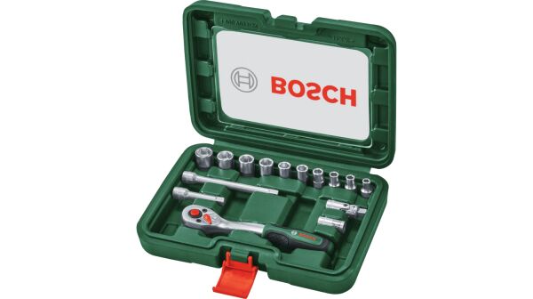 BOSCH 1/4'' Cırcır Lokma Takımı 15 Parça