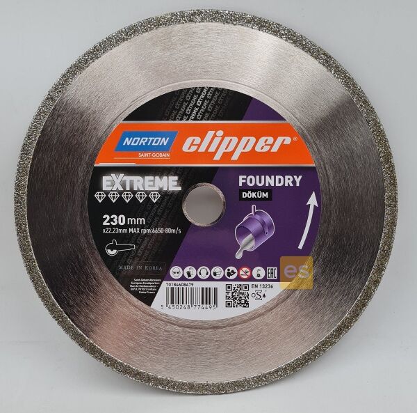 NORTON Clipper Extreme Foundry 230 mm Döküm Kesme Taşı Elmas Testere