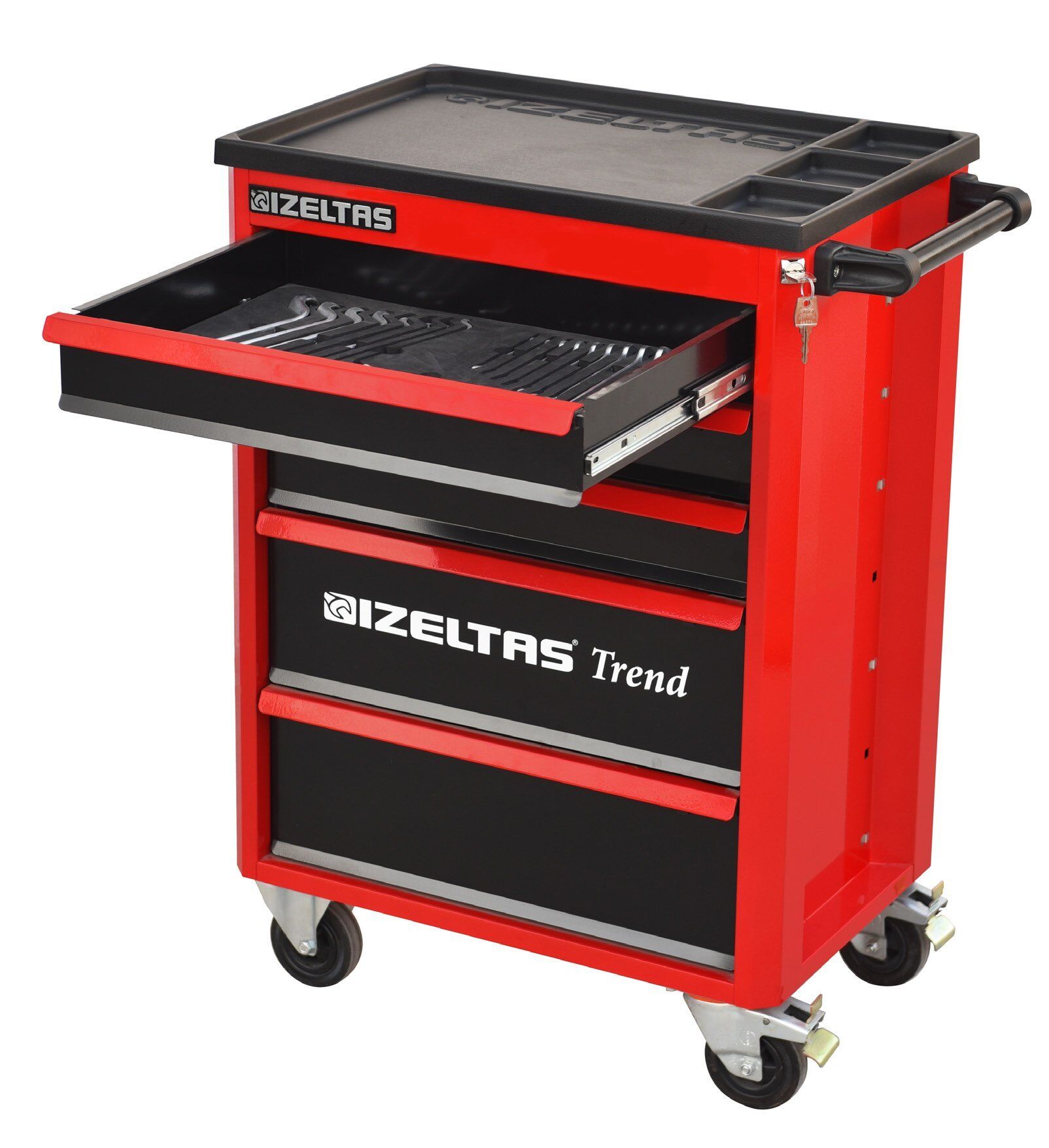 İzeltaş- Trend Serisi Takım Dolabı 5 Çekmeceli Kırmızı (Dolu - 93) - 8244005096