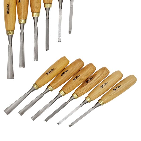 ROX Wood 12 Parça El Tipi Ahşap Oyma Seti (Ahşap Kutulu) 15399092