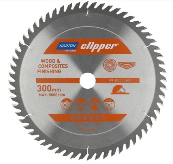 NORTON Clipper TCT Ağaç Elmas Testere 300x30 60 Diş