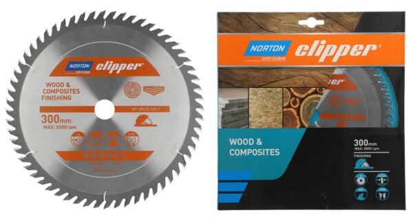 NORTON Clipper TCT Ağaç Elmas Testere 300x30 60 Diş