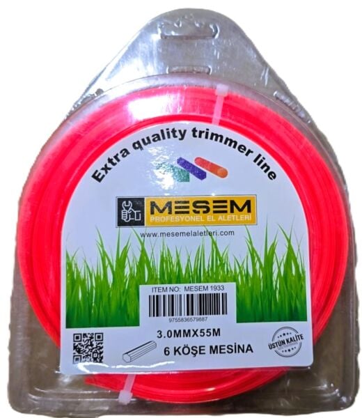 Meşem 1933- Tırpan Misinası İpi 6 Köşe 3 mm x 55 Metre