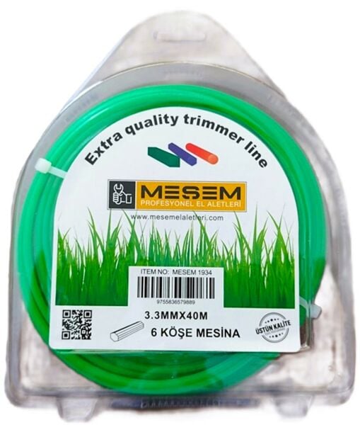 Meşem 1934-  Misina İpi 6 Köşe 3.3 mm x 40 mt