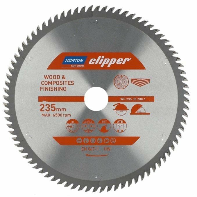 NORTON Clipper TCT Ağaç Elmas Testere 235x30 48 Diş