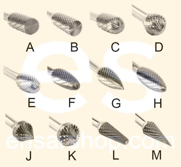 NEXON A16 Silindir Düz Başlı Elmas - Karbür Kalıpçı Parmak Freze Ucu