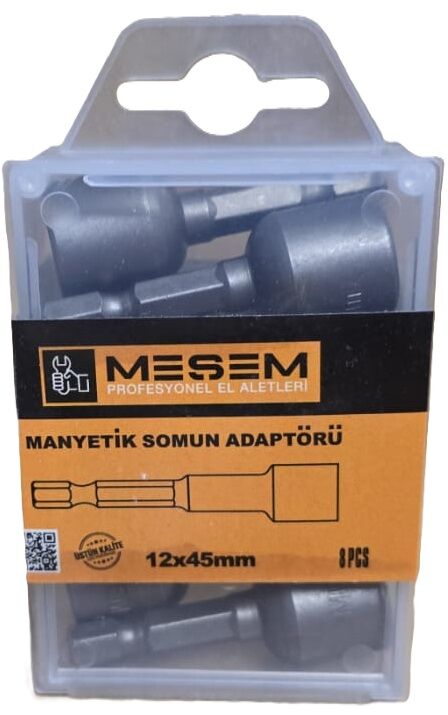 Meşem 3604- Manyetik Somun Adaptörü 12x45mm (8 Adet)