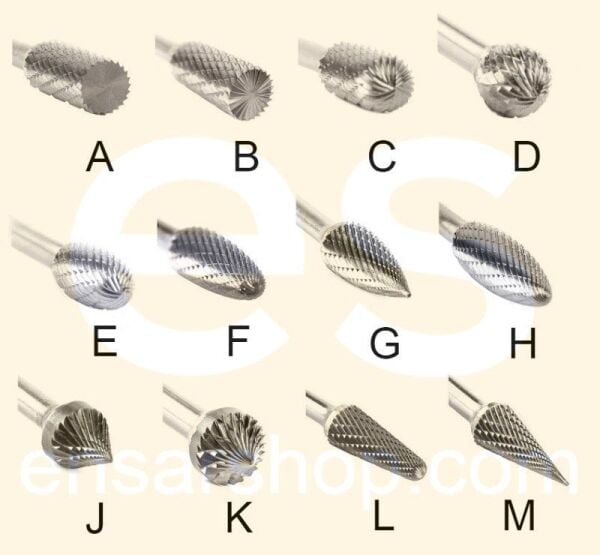 NEXON C8 Silindir Top Baş Elmas - Karbür Kalıpçı Parmak Freze Ucu