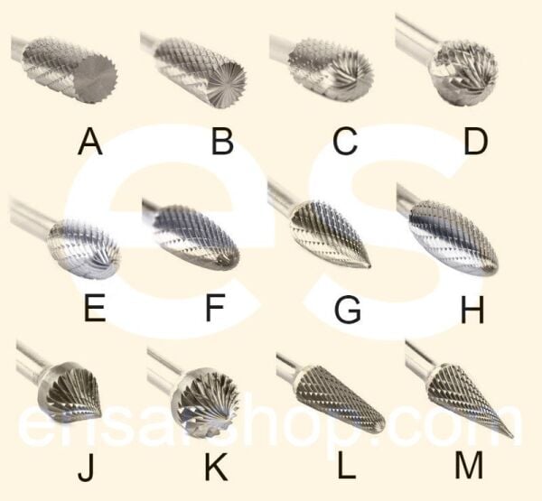 NEXON C8 Silindir Top Baş Elmas - Karbür Kalıpçı Parmak Freze Ucu