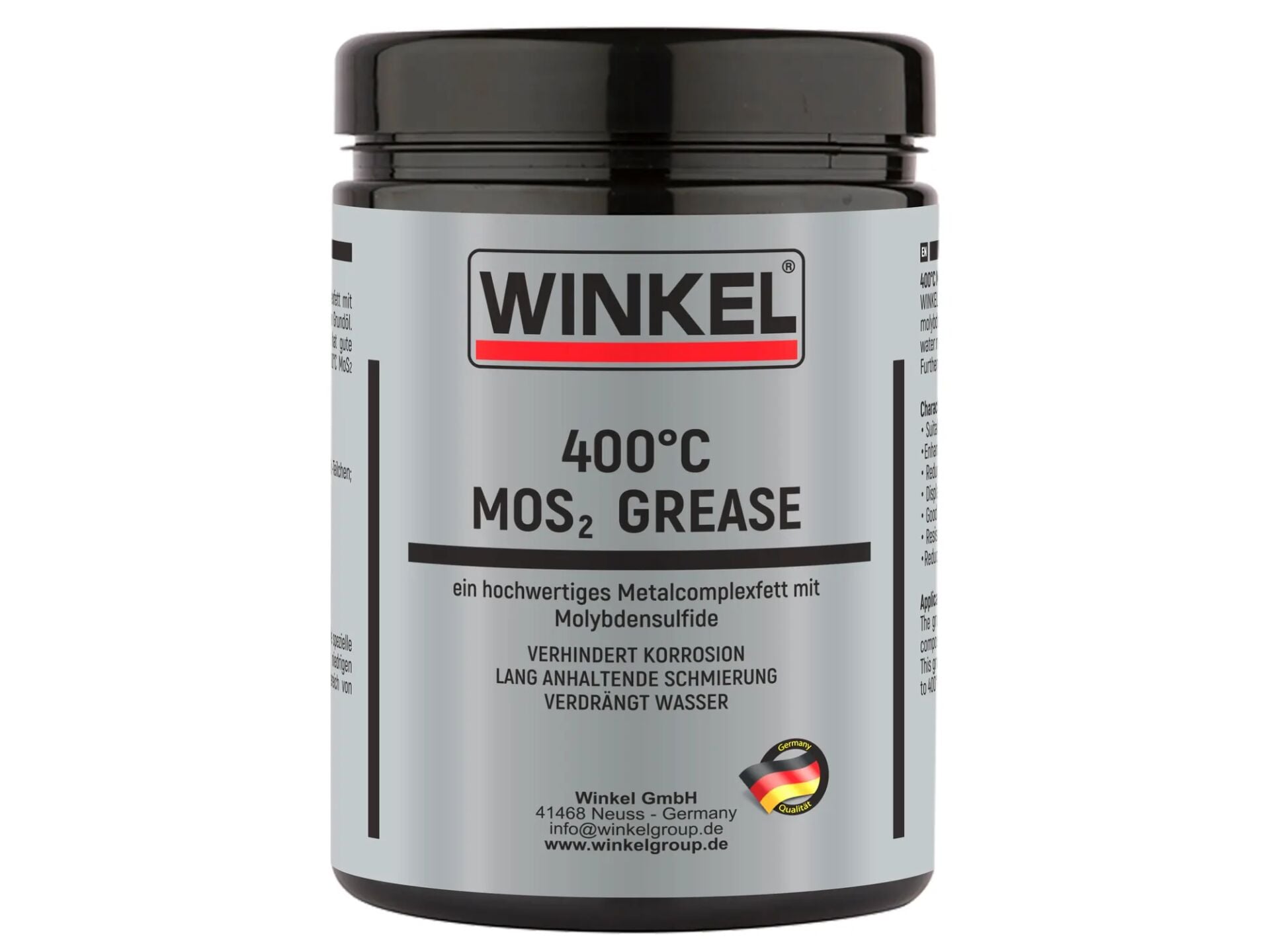 WINKEL 150217 Yüksek Isı Gres Yağı - MoS2 Grease 400 °C Derece 1 kg