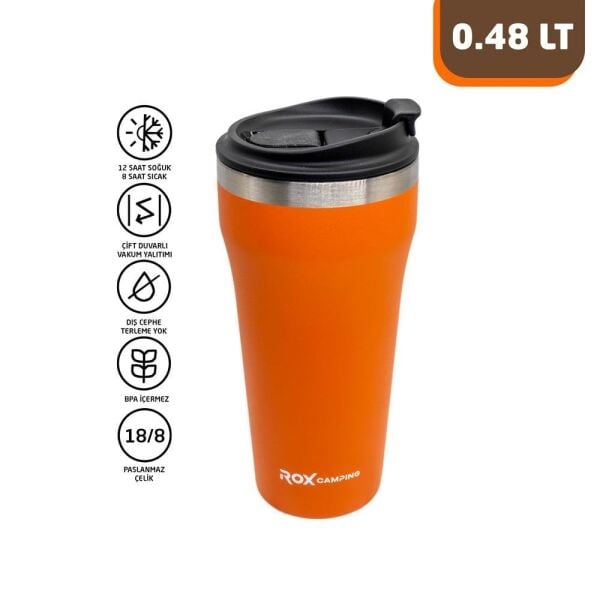 ROX Camping Termos 0.48 Litre - Turuncu (153CAMP0192)
