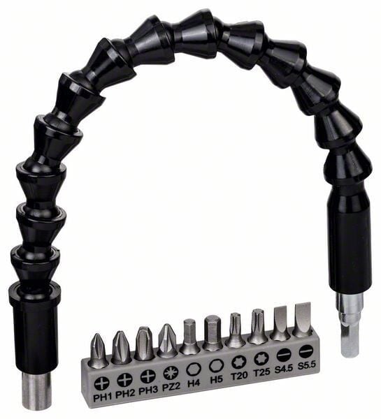 BOSCH Esnek Bükülebilir Vidalama Seti 30 cm 10 Parça (2608522377)