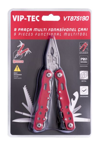 VIPTEC VT875190 Katlanabilir Çok  Amaçlı Çakı