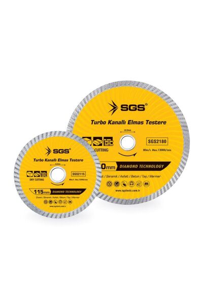 Sgs 2230- Turbo Kanallı Elmas Beton Granit Kesme 230 mm