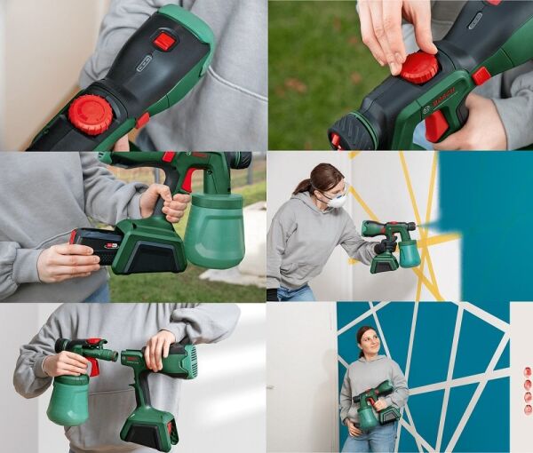 BOSCH UniversalSpray 18V-300 Akülü Boya Tabancası (Akü ve Şarj Cihazı Hariç)