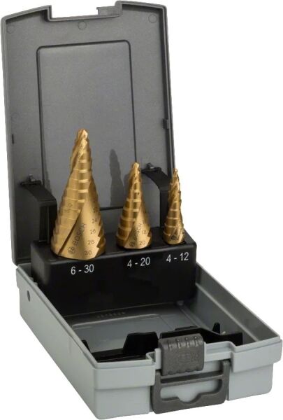 BOSCH 4-30 mm HSS-TiN Kademeli Matkap Ucu Seti 3 Parça (2608587432)