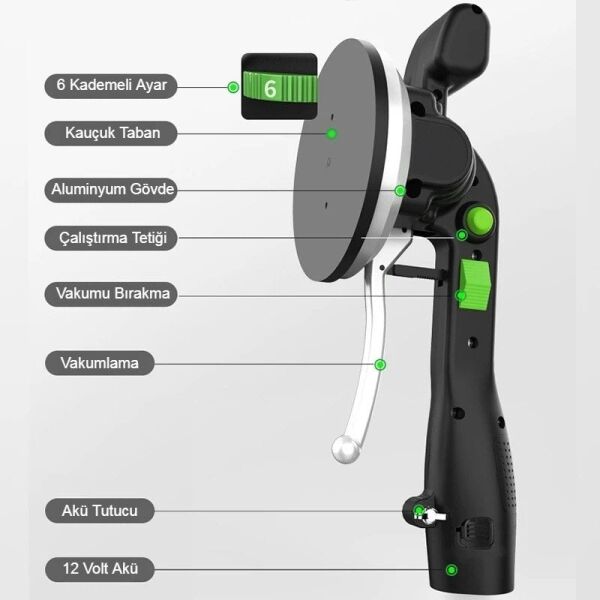 ROX Şarjlı Vakumlu Titreşimli Fayans Tokmağı (153ROX0168)