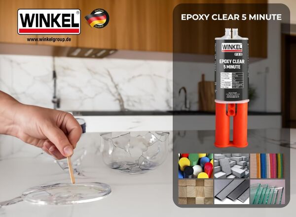 WINKEL 20065 PRO 5 MINUTE Clear Çift Kompenantlı Epoksi 25 GR.