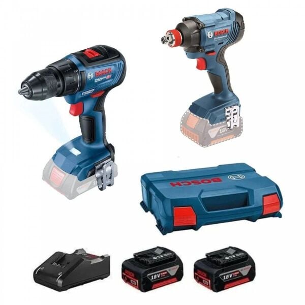 Bosch GSR 180-Li + GDX 180-Li 18V Akülü Vidalama Somun Sıkma Makinesi 2x5.0Ah - 0615990N3F