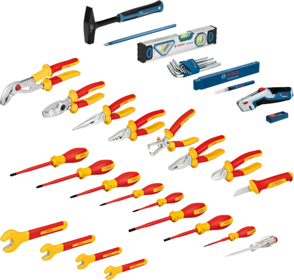 BOSCH Profesyonel 1000 Volt İzoleli 37 Parça El Aleti Seti Çantalı (1600A02NG4)