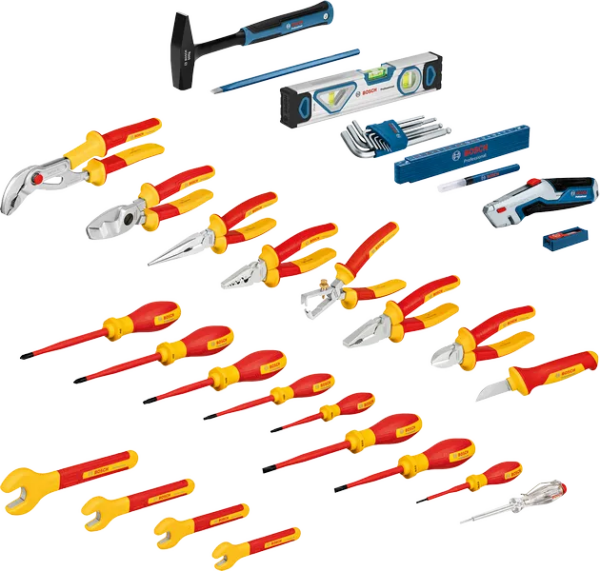 BOSCH Profesyonel 1000 Volt İzoleli 37 Parça El Aleti Seti Çantalı (1600A02NG4)