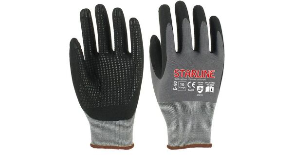 STARLİNE E-92 Nitril Köpük Ve Dot Eldiven 9 Numara