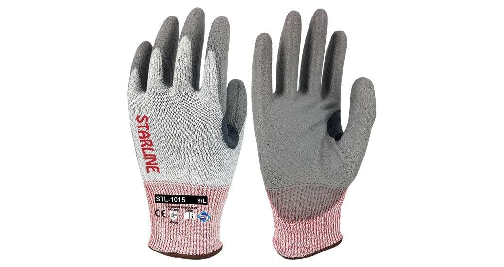 STARLİNE STL-1015 Kesilmeye Dirençli PU Köpük Eldiven 9 Numara