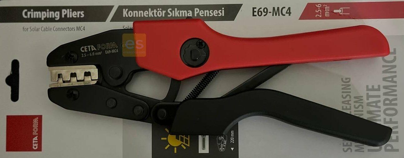 CETA-FORM E69-MC4 Solar Kablo Konnektör Sıkma Pensesi (MC4 için)
