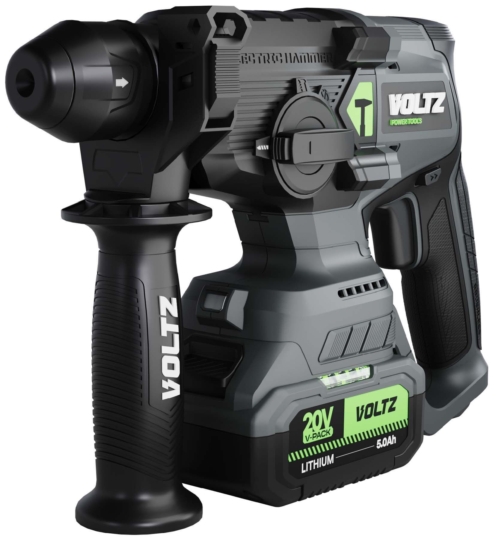 VOLTZ VZHD-20  20 Volt Akülü Kırıcı Delici 5.0 Ah Çift Akülü