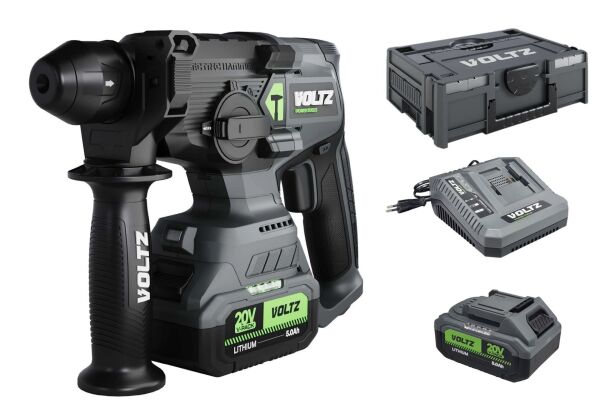 VOLTZ VZHD-20  20 Volt Akülü Kırıcı Delici 5.0 Ah Çift Akülü